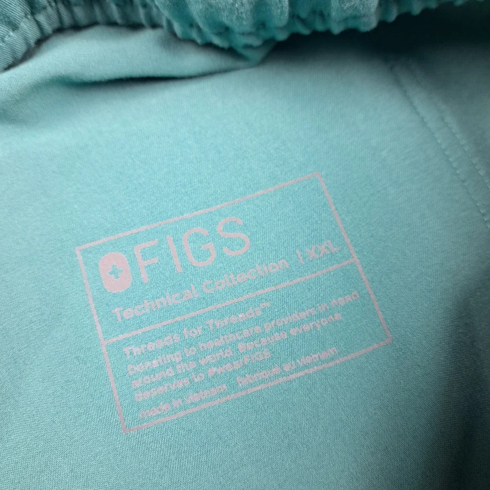 FIGS‎ Scrub Pants Mens 2XL XXL Teal Cargo Jogger Technical Collection Medical